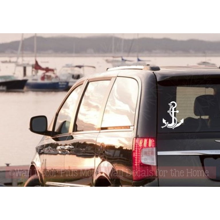 Nautical Anchor Vinyl Sticker – Car, Motorcycle, Helmet, Boat – Multicolored 6 thumbnail image