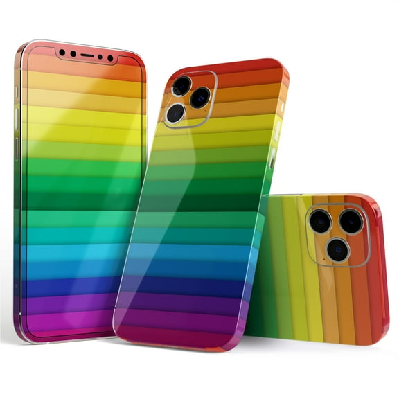 DesignSkinz Rainbow Striped Full-Body Skin Decal Wrap Cover for iPhone 16