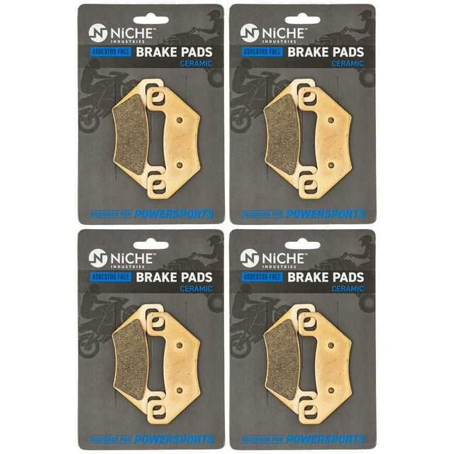 Niche Ceramic Front Rear Brake Pad Set for Polaris RMK 800 Snowmobile 4 Pack 519-KPA2335D