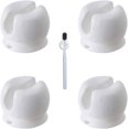 thumbnail image 1 of Soporte de pared para cepillos de dientes de 4 piezas con ventosas, gancho de almacenamiento multifuncional montado en la pared para mantener los cepillos de dientes secos y sin polvo, 1 of 5