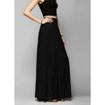 thumbnail image 6 of Women Elegant Solid Hollow Floral Lace Smocked High Waist Flowy A Line Swing Maxi Long Skirt, 6 of 7