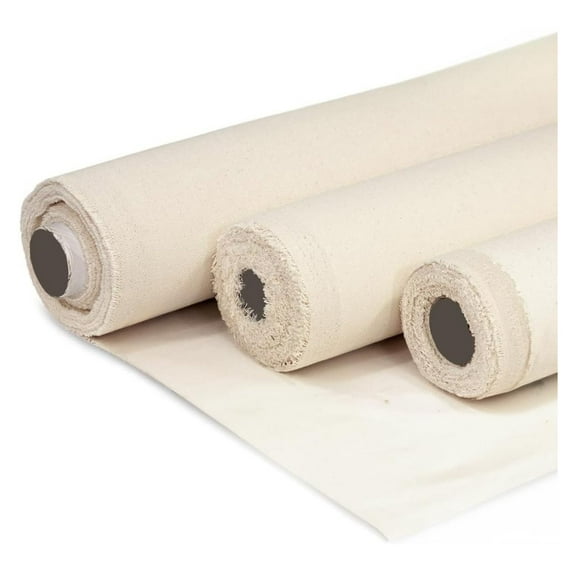 | Canvas Fabric | Cotton | Thick & Heavy | Natural 12oz | 62'' Wide | Arts & , Backings, Covers, Placemats (4 Yard)