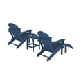 thumbnail image 3 of 5-Piece Outdoor Patio Adirondack Chair with Ottoman and Side Table Set, Navy Blue, 3 of 4