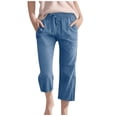 thumbnail image 1 of Kids Comfortable High Waisted Wide Leg Pants Drawstring Elastic Trousers Comfy Straight Leg Long Pants With Pockets, 1 of 5