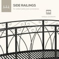 thumbnail image 4 of Outsunny 8' Metal Arch Garden Bridge with Siderails, Pond Bridge, Black, 4 of 10