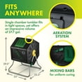 thumbnail image 5 of Miracle-Gro Compost Tumbler Dual Chamber – Easy-Turn Composter Tumbler Outdoor for Fast Composting – Heavy-Duty Composting Bin with 1 Sliding Door (1 x 27.7 Gallon / 105 Liter), 5 of 8