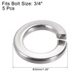 thumbnail image 2 of Unique Bargains 3/4-Inch 304 Stainless Steel Spring Lock Washer Split Lock Washer 5 Pack, 2 of 4