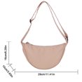 thumbnail image 3 of Bolsos de hombro para mujer, bolsos cruzados de nailon de media luna, bolsos de mano para niñas (caqui), 3 of 8