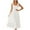 White, variant on Dezsed Women's 2025 Summer Boho Dresses Spaghetti Strap Square Neck Solid Color Ruffle A Line Beach Long Maxi Dress Sky Blue 2XL