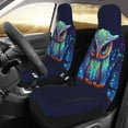 thumbnail image 3 of KAKALAD Colorful Owl 01 Car Seat Covers Set Vehicle Front Seats Protector 2 Pcs, 3 of 9