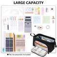 thumbnail image 4 of Rirool Large Capacity Pencil Case, Wide Opening Pencil Pouch with Clear Window, Zipper Pen Bag for School Supplies, Teen Girls Boys, Black, 4 of 7