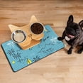 thumbnail image 3 of Hawaiian Beach Landscape Absorbent Pet Placemat - Non-Slip Dog Bowl Mat - Waterproof Food Catcher - Safari Jungle Island Design, 3 of 5
