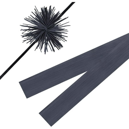 8Pcs String Silencer Bow 7x1.1inch Archery Bowstring Whisker Bow String Whisker Reduces Bow String Noise for Recurve Compound Bow Black