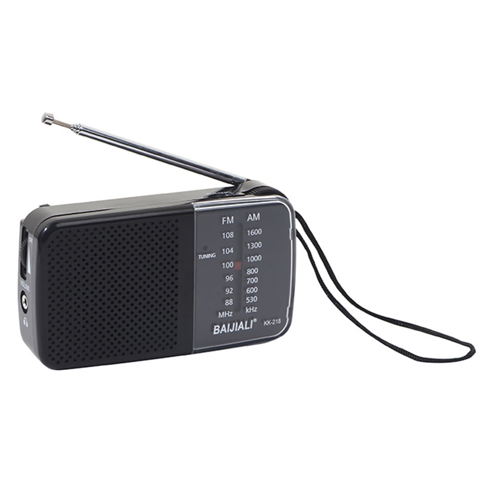 Mini AM/FM Radio AA Battery Powered Full-wave Band Emergency Radio (KK257  White) 