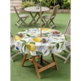 thumbnail image 5 of Outdoor Tablecloth with Umbrella Hole Zipper Lemon Eucalyptus Round Tablecloth 60" Waterproof Outside Table Cloth Farm Country Leaf Plant Floral Fruit Patio Table Cover Tablecloths for Picnic Party, 5 of 8