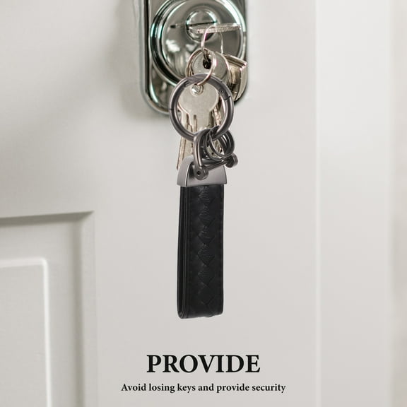 Soimiss Key Chain Men Black Zinc Alloy 1Pack