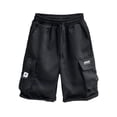 thumbnail image 6 of Mifsaly Mens Shorts Cargo Quick Dry Lightweight Hiking Shorts with Multi Pockets Elastic Drawstring Waist Workout Outdoor Casual Summer Clothes with Multi Pockets Black,M, 6 of 6
