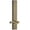 Gold, variant on Grandeur 837972 Carre Solid Brass Rose Left Handed Tall Plate Privacy Door Lever Set -