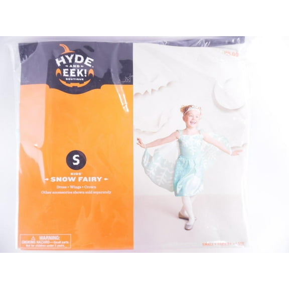 Hyde and EEK! Boutique Kids' Snow Fairy Dress Wings Crown Costume - S Small