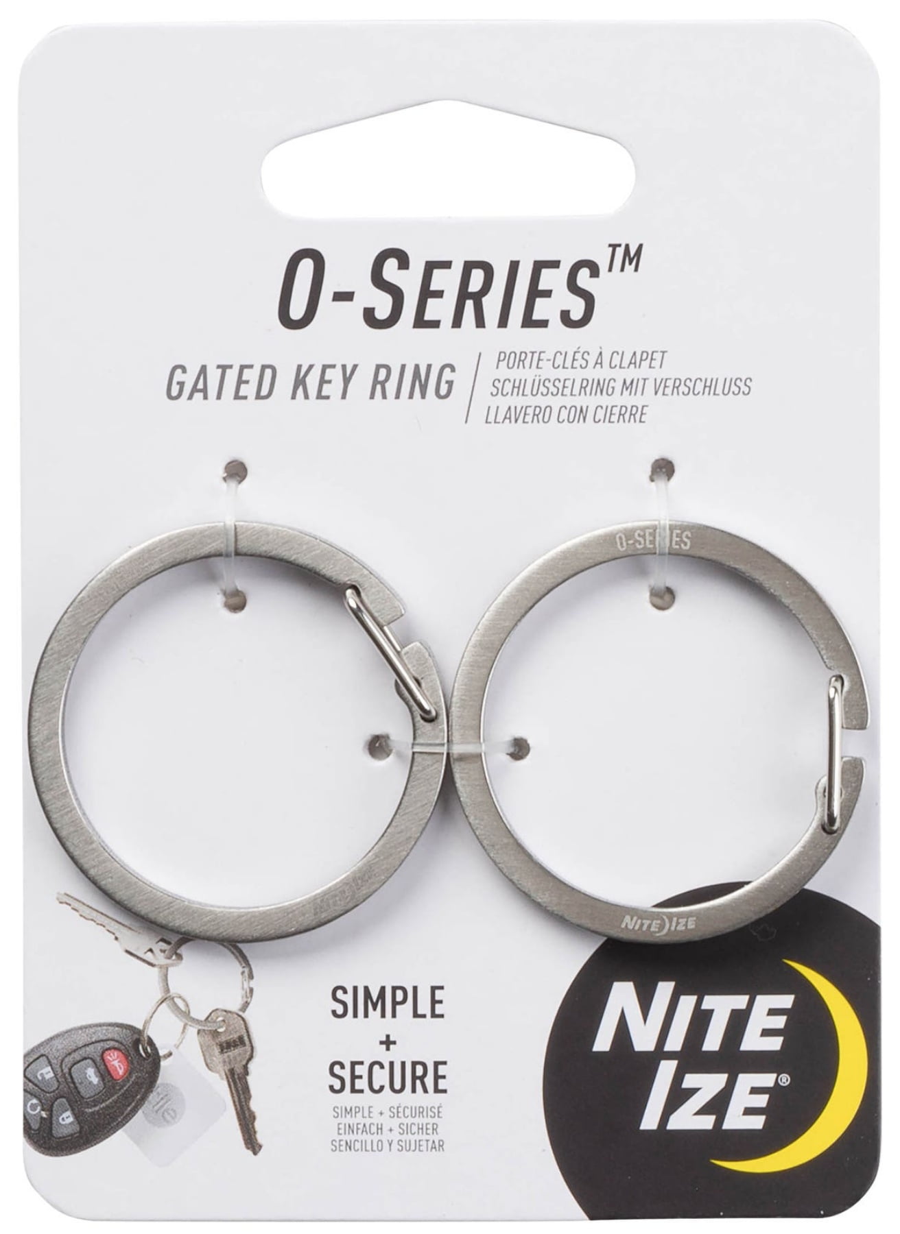 Nite Ize 2-Pack O-Series Stainless Steel Gated Key Ring - Walmart.com