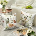 thumbnail image 6 of DaShan Spring Birds Throw Pillow Covers 18x18 Set of 4,Vintage Floral Decorative Pillow Cases for Bedroom Sofa Couch, 6 of 6