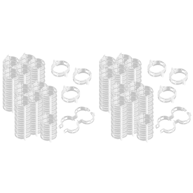 100 Uds Clips Soporte para Plantas Plástico Reutilizables Tomate Vegetal () Blanco