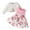 1#White, variant on Kiijoy Newborn Girls Outfits Flower Print Tank Dress Ruffles Long Sleeve Cardigan Top Set