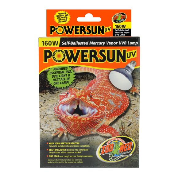Zoo Med PowerSun UV Mercury Vapor Lamp 160 Watts
