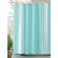 thumbnail image 2 of Farmhouse Teal Shower Curtain, White Stripe Waterproof Shower Curtain Set with 12 Hooks Lightweight Washable Fabric Shower Curtains for Bathroom 72x72 Inches, 2 of 6