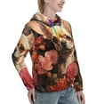 thumbnail image 6 of Salouo Vintage Red Flower Chihuahua Pattern Hoodie Sweatshirts for Women, Autumn Pullover Hoodie Workout Sweat Women's Long Sleeve Preppy Sweatshirts-Medium, 6 of 7
