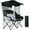 Black Gray Heated Chair w/Cooler Bag, variant on Slsy Oversized Heated Camping Chair with Headrest, Heated Chairs Outdoor Sports w/3 Heat Levels for Back & Seat, Portable Folding Heated Outdoor Chair for Patio Travel (Battery NOT Included)