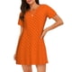 thumbnail image 1 of Disketp Orange Scales para Camisón Corto de Manga Corta para Mujeres, Camisón Cómodo con Escote Redondo, Bonito y Confortable, 1 of 6