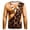 01-Beige, variant on Men's Funny 3D Print Long Sleeve T-Shirt, Crew Neck Novelty Graphic Tee, Realistic Print Ugly Sweater Party Shirt for Halloween Cosplay 22-Navy M
