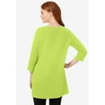 thumbnail image 2 of Woman Within Plus Size Perfect Three-Quarter-Sleeve Scoopneck Tunic, 2 of 5