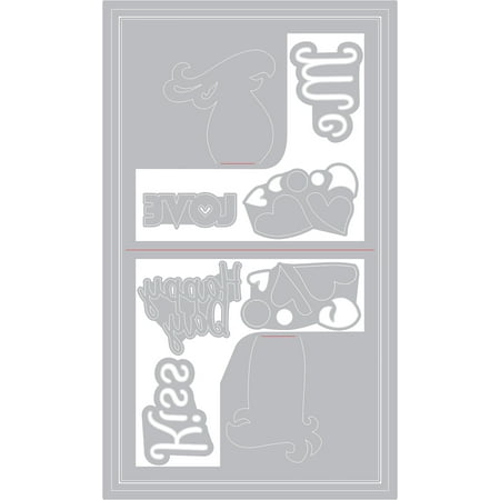 UPC: 0630454253013 | Sizzix Thinlits Dies By Lindsey Serata 8/Pkg-3D Love Birds Card