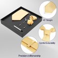 thumbnail image 4 of GAXIRE Conjunto de 5 piezas de corbata y pañuelo de bolsillo: incluye pañuelo, broche, alfiler, ojal y corbata - Accesorios para trajes formales de negocios, 4 of 6