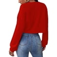 thumbnail image 2 of Sweaters for Women Cropped Rib-Knit Sweater Top Fall Fashion 2023 Rd1, 2 of 9