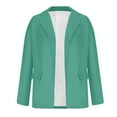 thumbnail image 4 of SUWHWEA Blazers pour Femmes Décontracté d'Affaires, Veste à Col Rabattu Manches Longues Manteau Extérieur Blazer Vert TG, 4 of 6