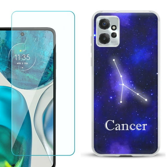 OneToughShield ® for Motorola Moto G Power 5G 2023 Shockproof Fashion Phone Case, with Tempered Glass Screen Protector - Cancer