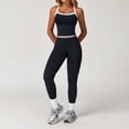 thumbnail image 1 of AEXTO Two Piece Color Block Womens Workout Sets Cross Back Tank Top Matching High Waist Leggings Sets Gym Outfits Activewear, 1 of 5