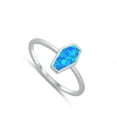thumbnail image 4 of CHOOSE YOUR COLOR Blue Simulated Opal Wholesale Vampire Coffin Ring .925 Sterling Silver Band CZ Female Size 7, 4 of 4