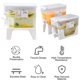 thumbnail image 5 of Dispensador de bebidas frías de gran capacidad, tarro refrigerado cuadrado blanco con grifo, 5 of 6