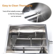 Hakka 7.5L/15lb Stainless Steel Tilting Meat Mixer, Manual Countertop Meat Blender