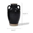 thumbnail image 6 of LuxenHome 2-Piece Black Jug Terracotta Vase with Two Handles Set, 6 of 7