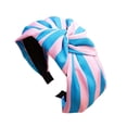 thumbnail image 2 of Lumistal Fashion Velvet Bow Knot Headbands for Women Fashion Knotted Headband Srtiped Knot Hairband Funtopia Cute Wide Headbands for Women Hair Accessories Pink One Size, 2 of 2
