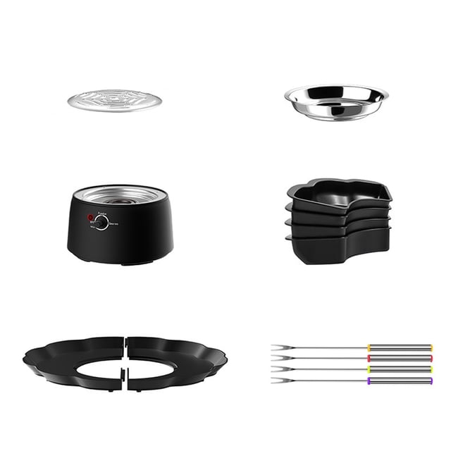 Huanglei Chocolate Melting With Roaster For Baking Fondue Dessert Maker Non Stick Coating Easy Clean Warm Keep Function