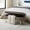 Brown, variant on Comfort Stretch 45x16.5 Inch White Teddy Storage Ottoman Bench,Oval Footrest with Anti-Slip Legs