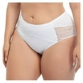 thumbnail image 6 of Bigersell Ladies Underwear Panties Cotton Clearance Plus Size Underwear Women Tangas Panty Style P-769 Spandex Thong Panties Ladies Thong Briefs High Waist Women's Panties White 3Xl, 6 of 7