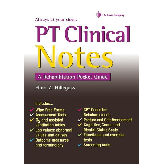 PT Clinical Notes: A Rehabilitation Pocket Guide, (Spiral-Bound)