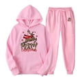 thumbnail image 1 of TIMIFIS Ensemble de Survêtement pour Hommes Rose 2 Pcs à Capuche Chandail Décontracté pour Course Jogging Sport Automne P, 1 of 8